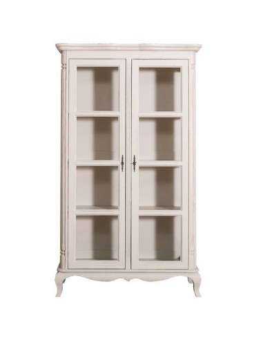 Vetrina shabby chic doppia anta in legno MS653