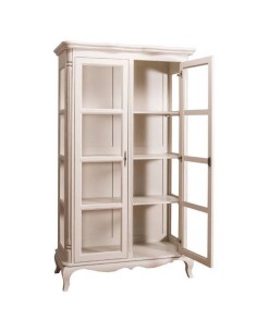 Vetrina shabby chic doppia anta in legno MS653 2