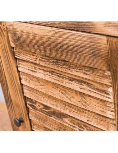 Vetrina in legno colorato con anta singola a persiana 64cm  MS574