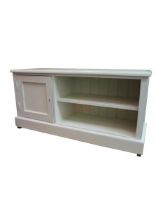 Porta tv 120cm legno pino bianco decapato