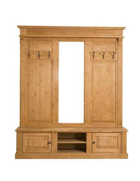 Mobile appendiabiti country da ingresso in legno MS626