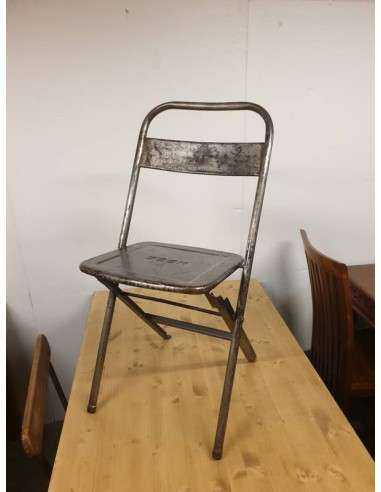Sedia industrial vintage in ferro battuto  pieghevole CX148
