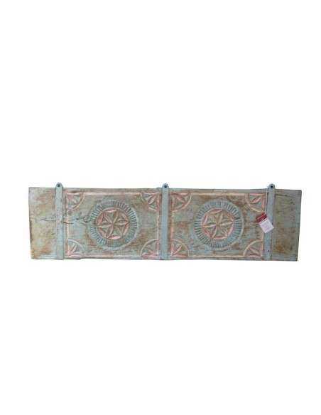 Pannello fregio intagliato etnico in legno di teak da appendere TL212A