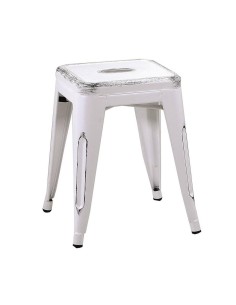 Sgabello Bristol industrial color bianco invecchiato - Vacchetti VG8031830000