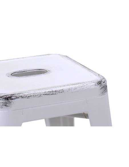 Sgabello Bristol industrial color bianco invecchiato - Vacchetti VG8031830000