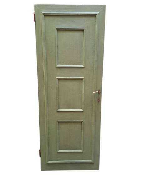 Porta ad un battente rossa e verde decorata stile barocco 78x200cm CX174