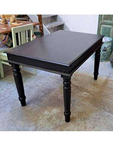 Tavolo taka indiano legno di sheesam colore nero 120cm CX179