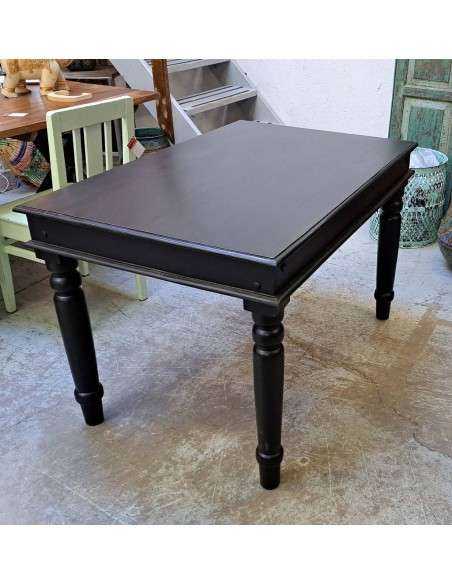 Tavolo taka indiano legno di sheesam colore nero 120cm CX179