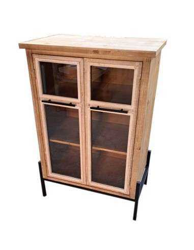 Vetrina industrial legno e ferro H103cm OR483320