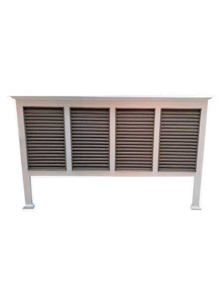 Testata letto country legno massello colore bianco 180cm OR461332