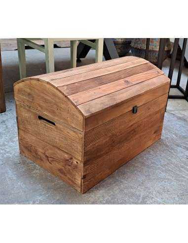 Baule in legno massello anticato 56cm antique wood OR483175A