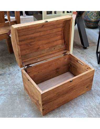 Baule in legno massello anticato 56cm antique wood OR483175A