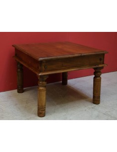 Tavolo takat in legno massello di indiano forma quadrata TM161 2