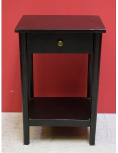 Comodino in legno massello colore nero produzione artigianale TM142N