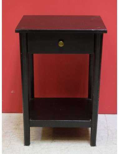 Comodino in legno massello colore nero produzione artigianale TM142N
