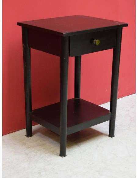 Comodino in legno massello colore nero produzione artigianale TM142N