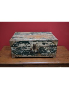 Baule legno massello finitura multicolor shabby TM049