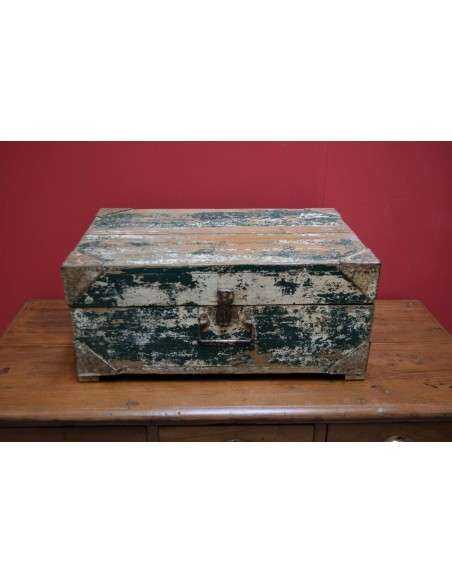 Baule legno massello finitura multicolor shabby TM049