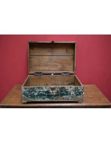 Baule legno massello finitura multicolor shabby TM049