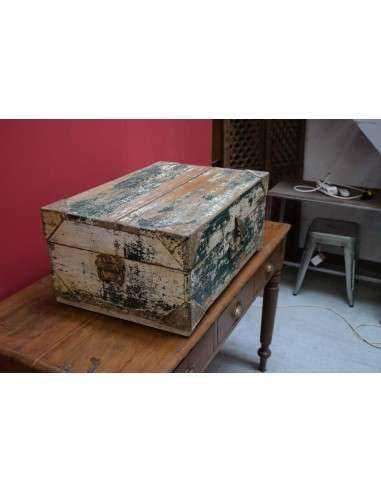 Baule legno massello finitura multicolor shabby TM049