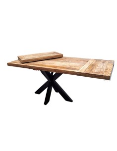 Tavolo industrial legno massello allungabile | Provenienza indiana | Misura 130x80x78 cm cm AGB1182 2