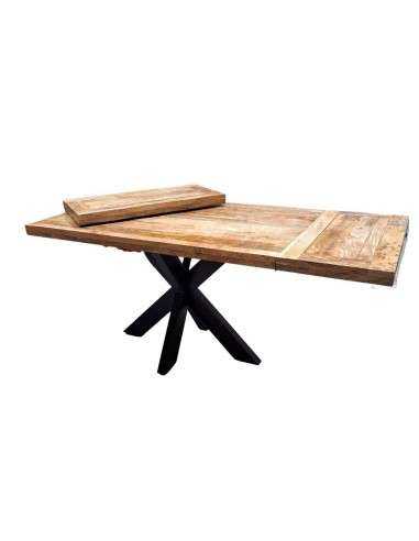 Tavolo industrial legno massello allungabile | Provenienza indiana | Misura 130x80x78 cm cm AGB1182