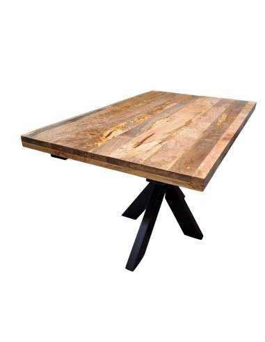 Tavolo industrial legno massello allungabile | Provenienza indiana | Misura 130x80x78 cm cm AGB1182
