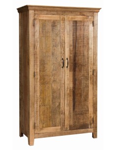 Armadio Rustico in Legno Massello di Mango - Prodotto Artigianale dall'India AGB0374 2