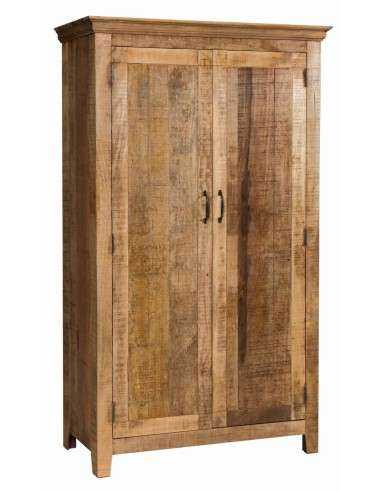 Armadio Rustico in Legno Massello di Mango - Prodotto Artigianale dall'India AGB0374