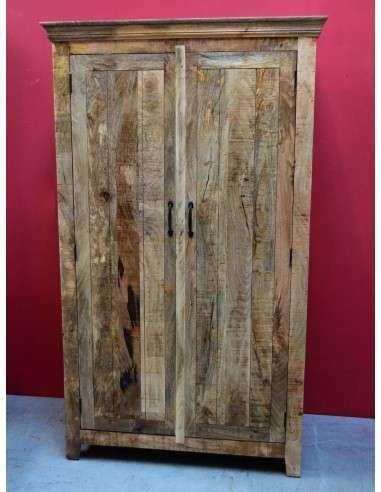 Armadio Rustico in Legno Massello di Mango - Prodotto Artigianale dall'India AGB0374