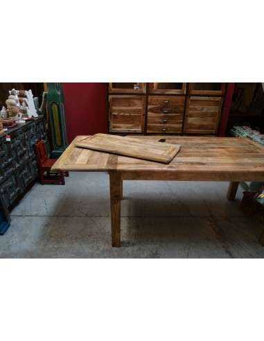 Tavolo rustico allungabile in legno massello di mango - Produzione Artigianale dall'India 150/230cm AGB0375