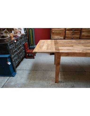 Tavolo rustico allungabile in legno massello di mango - Produzione Artigianale dall'India 150/230cm AGB0375