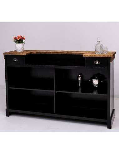 Banco bar stile country in legno colorato o rustico 180cm MS696-180