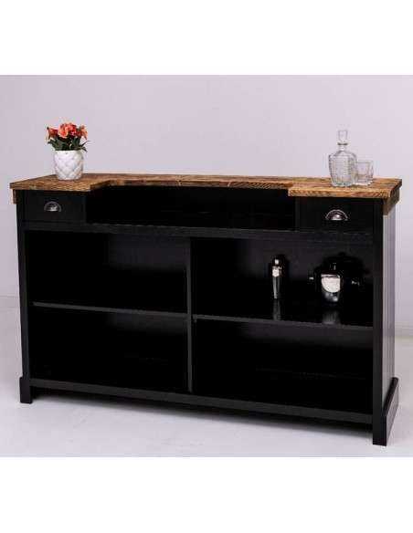 Banco bar stile country in legno colorato o rustico 180cm MS696-180