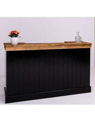 Banco bar stile country in legno colorato o rustico 180cm MS696-180