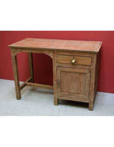 Scrivania in legno di teak sbiancato epoca coloniale TP120