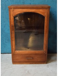Vetrina stile inglese  in legno di teak epoca coloniale H92cm  tp097 2