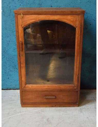 Vetrina stile inglese  in legno di teak epoca coloniale H92cm  tp097