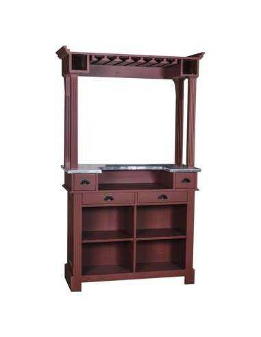 Mobile Bar in Legno Massello di Pino 210cm - Eleganza e Funzionalità MS1003+GAL-120