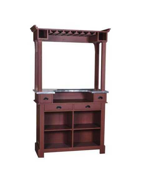 Mobile Bar in Legno Massello di Pino 210cm - Eleganza e Funzionalità MS1003+GAL-120