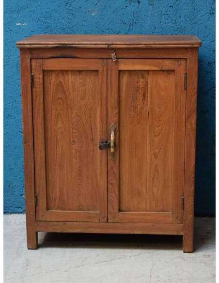 Credenza Bassa in Legno Massello di Teak - Epoca Coloniale Indiana TR006