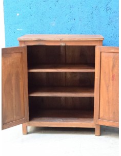 Credenza Bassa in Legno Massello di Teak - Epoca Coloniale Indiana TR006 2