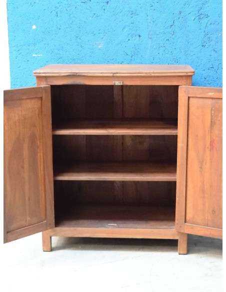 Credenza Bassa in Legno Massello di Teak - Epoca Coloniale Indiana TR006
