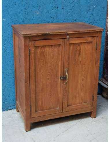 Credenza Bassa in Legno Massello di Teak - Epoca Coloniale Indiana TR006
