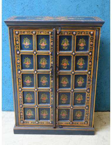 Armadietto Etnico Indiano con Decorazioni Artigianali TR116
