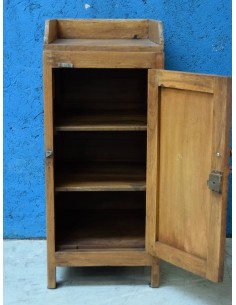 Credenzino / comodino in teak - Epoca Coloniale Indiana TR04 2