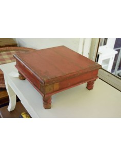Tavolino etnico Bajot in legno massello di teak indiano 36cm bj66