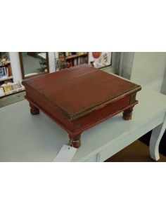 Tavolino etnico Bajot in legno massello di teak indiano 36cm bj66 2