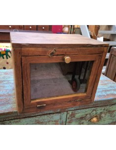 Vetrina pensile legno di teak epoca coloniale CX213