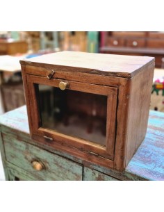 Vetrina pensile legno di teak epoca coloniale CX213 2